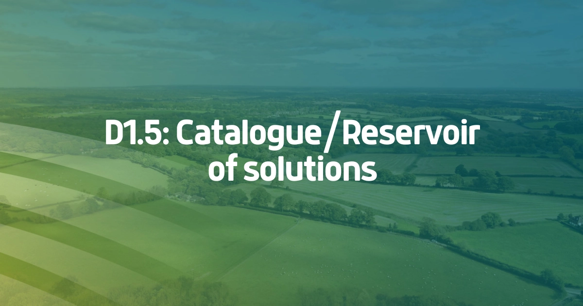 D1.5: Catalogue/Reservoir of Solutions